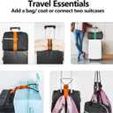 BILIONE Add a Bag Luggage Straps 4 Pack, Adjustable Bungee Elastic Belt to Connect Two Suitcases, Secure Carry On & Travel Essentials (Black)