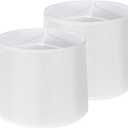 Lamp Shades Set of 2 - Drum Lampshades 11.4" x 12.9" x 9.8" Inches, Fabric Medium Replacement Lampshades for Table Lamp, Floor Lamp, Assembly Required, Spider,Linen (White)