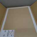 Cork Board Bulletin Board, 36" x 24" Corkboard for Wall, Rustic White Wooden Frame, Hanging Pin Board for Home & Office Decor, 10 Push Pins