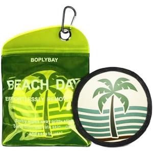 BOPLYBAY Natural Sand Remover Pouch for Beach | Aloe & Oat Powder, Talc-Free & Hypoallergenic | Waterless Cleaner for Feet, Swimsuits, Pets | Eco Travel Gift