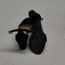 Women Open Toe Low Chunky Short Heels Ankle Strap Block Heel Sandals Party Dress Wedding Pump Shoes (7, Black)