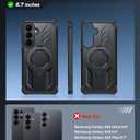 FNTCASE for Samsung Galaxy S26+ Plus Case: with [Magnetic Ring Kickstand] [Screen Protector] [Compatible with MagSafe] [Military-Grade Drop Protection] Shockproof Grip Bumper TPU Sturdy Cases Black