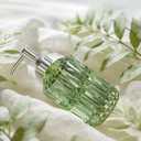 AmazerBath Soap Dispenser, Green Glass Soap Dispenser with Pump Stainless Steel, 14.2OZ Refillable Hand Bottles Bathroom Kitchen, 1 Pack