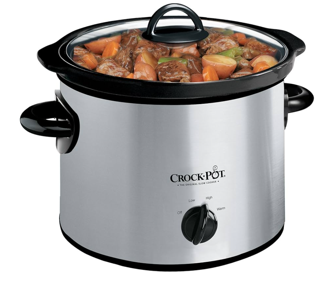 Crockpot Manual 3-Quart Slow Cooker Silver 3 Qt