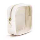 Wandering Nature Clear Makeup Bag for Purse Mini Make up Bag Cute Cosmetic Pouch for Women with Slip-in Pockets Travel Toiletry Essentials Vegan Leather Organizer Pouch,Patent Pending