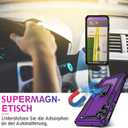 for Samsung Galaxy S24 FE Case with Screen Protector, Military Grade Rugged Shockproof Galaxy S24 FE 5G Heavy Duty Protective Cover for Samsung S24 FE Magnetic Ring Kickstand Phone Case (Purple)