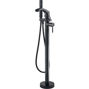 Senlesen Freestanding Bathtub Shower Mixer Taps Floor Mounted Single Handle Clawfoot Tub Filler Shower Faucets with Hand Sprayer Oil Rubbed Bronze
