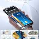 LeYi for iPhone-17-Air Case Wallet: Clear i Phone 17air Cover with Card Holder Funda para iPhone17 Air Walli Card Slot Protective Military Grade Heavy Duty Women Men Cases, Transparent