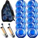 Realspring Deflated Soccer Balls Bulk with Pump Bag Operation Christmas Official Size Football for Youth Outdoor Outside Sport Training Gift Christian Charity Donation