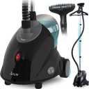 SALAV GS18-DJ Standing Garment Steamer with Roll Wheels for Easy Movement, 1.8L Water Tank for 1 Hour Continuous Steaming, Adjustable Pole for Storage, Includes Descaler Packet, 1500 watts