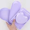 Stainless Steel Tray, Lrregular Tray, Nail Tool Dish, Trays for Jewelry, Makeup Cosmetic, Gadgets Set (Pink) (Purple)