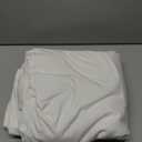 F.Y.Dreams 100% Washed Cotton Duvet Cover for Weighted Blanket 80x87 inches with 16 Ties, Zipper on Long Side/White/Just Duvet Cover