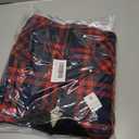 Men's Winter Cotton Plaid Shirts Jacket Warm Fleece Lined Flannel Hooded Shirt Jacket Coat for Men (Red, M)