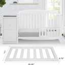 Salcod Toddler Safe Guardrail Compatible with Delta Children Convertible Crib, Crib Rail for Prevent Toddler from Rolling Off The Bed, White