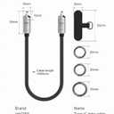 Hagibis USB4 Cable, 1ft Phone Lanyard Cable, 80Gpbs 240W 8K@60Hz Portable USB C to Type-C Wrist Lanyard for iPhone 17 16 15 Pro Max, iPad Pro, Thunderbolt 5/4/3, External SSD (Grey-30cm)