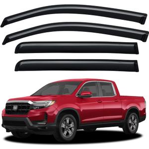 Window Visors Rain Guards for 2017-2026 Honda Ridgeline, Out-Channel Window Vent Wind Deflectors Visors Shades for 17-26 Honda Ridgeline