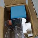 Kenond No Mess Bird Feeder Water Dispenser Set, Automatic Parrot Feeder Cage Accessories, Clear Parakeet Seed Container Food Drinker for Cage, Cockatiel Finch Lovebirds Budgies Canary (Blue)