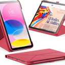 INFILAND Case for iPad (A16) 11th Generation 11 Inch 2025, iPad 10th Generation 10.9 Inch 2022 – Slim Magnetic Origami Cover with Pencil Holder, Multi-Angle Stand, Auto Wake/Sleep (Watermelon Pink)
