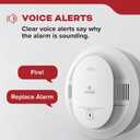 Kidde Smoke Detector, 10-Year Battery Powered, with Voice Alerts, LED Status Lights, 85 dB Alarm, 5-inches, 20SD10-V, 1 Pack, Manufacture Date: 2024 Aug 12