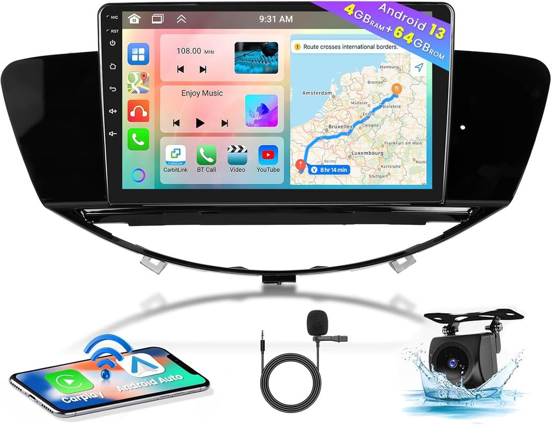 [8 Core 4+64G] Android Car Stereo for Subaru Tribeca 2007 2008 2009 2010 2011 Radio 9 Inch 1280*720P IPS Touchscreen Car Radio with Wireless Carplay Android Auto 59UI GPS WiFi 32EQ DSP Backup Camrea