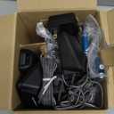 Panasonic Cordless Phone with Answering Machine, Advanced Call Block, Bilingual Caller ID and High-Contrast Display, Expandable System with 3 Handset Cordless Telephones - KX-TGD833M (Metallic Black)