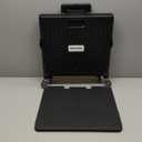 MACOPRO Folding Utility Cart Portable Rolling Crate Handcart Shopping Trolley Collapsible Tool Box, with Lid, Basket on 4 Rotate Wheels, for Grocery, Office, Luggage, Teacher (Black)