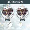 6 x Bookshelf Ornament 2025 - Book Ornament, Just a Girl Who Loves Books,Gift for Readers, Librarians, Teachers, Bibliophile Gifts, Literary Holiday Tree Decor