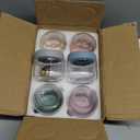 NETANY 6-pack 8oz Glass jars with Airtight Lids, Overnight Oats Containers with Lids, Wide mouth Mason Salad jars, Glass Food Storage Containers for Snacks Yogurt Spice Sugar