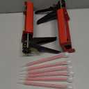 2Pcs Dual Caulking Gun 6*Mixing Nozzles 12" Dual Cartridge Epoxy Gun 400 mL /13.5 fl oz (1: 1 and 2:1) Stainless Steel Manual Caulking Gun Epoxy Gun for Bond Adhesive Cartridge Applicator