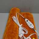 WOOMER Extra Large Heating Pad, 17"x33" XL Heating Pad, Heat Pad with Multi-Color Option, Moist Heat Therapy Feature, Auto Shut-Off, Power Cords Storage Belt (Pumpkin)