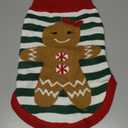 Dog Sweaters Pet Christmas Knitted Sweater Gingerbread Girl Jumper Coat for Puppy Sweaters Warm Outfit for Dog Cat (M)