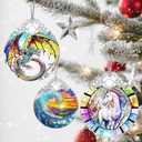 Stained Glass Ornament, Christmas Ornament, Hanging Ornaments for Home Decor & Christmas Tree Ornaments – Exquisite Holiday Decor, Xmas Gifts & Holiday Present - Dragon