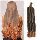 Pre-Stretched Crochet Braiding Hair for Black Women - 24 Inch Smooth Wave Synthetic Hair | Silky & Natural Looking, 4 Packs 150g Each for Full Head