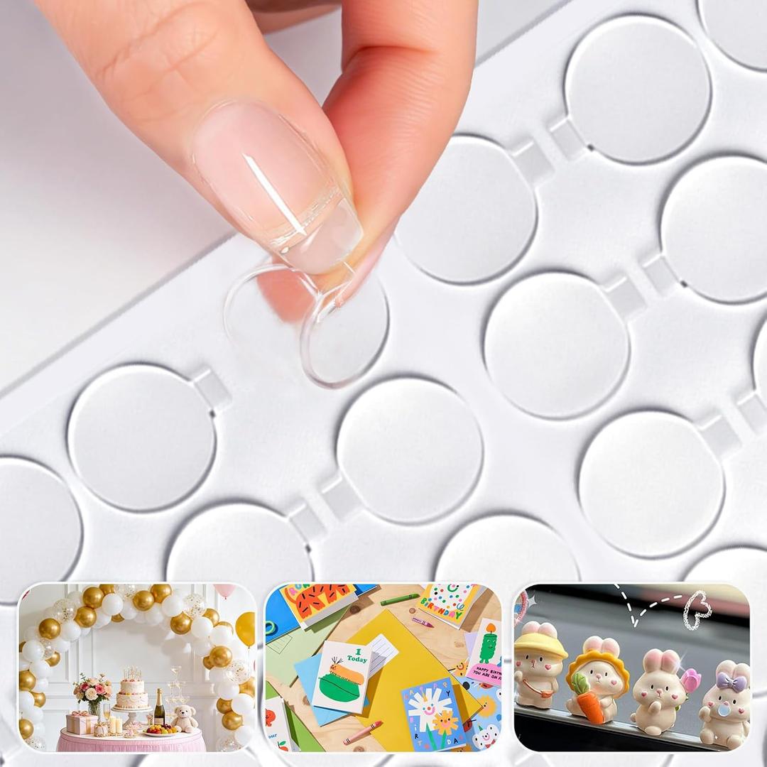 Versatile Double-Sided Adhesive dots, Ideal for Making Posters, car Toys, DIY Crafts, Decorations, Party Balloons, and More. (300, 0.59IN-Diameter)