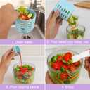 Juome Salad Pod with Dressing Container - Leakproof Salad Container for Lunch with Lid & Spoon, Reusable Salad Jar for Meal Prep & Food Storage, Suitable for Home, Outdoor Travel (Purple)