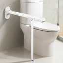 SPECILITE Heavy Duty Toilet Grab Bar - 440lb Sturdy Support, Safety Rails with Non-Slip Waterproof handrail & Night Glow Strips, Space Saving Flip-Up Design for Elderly, Disabled, Pregnant & Injury