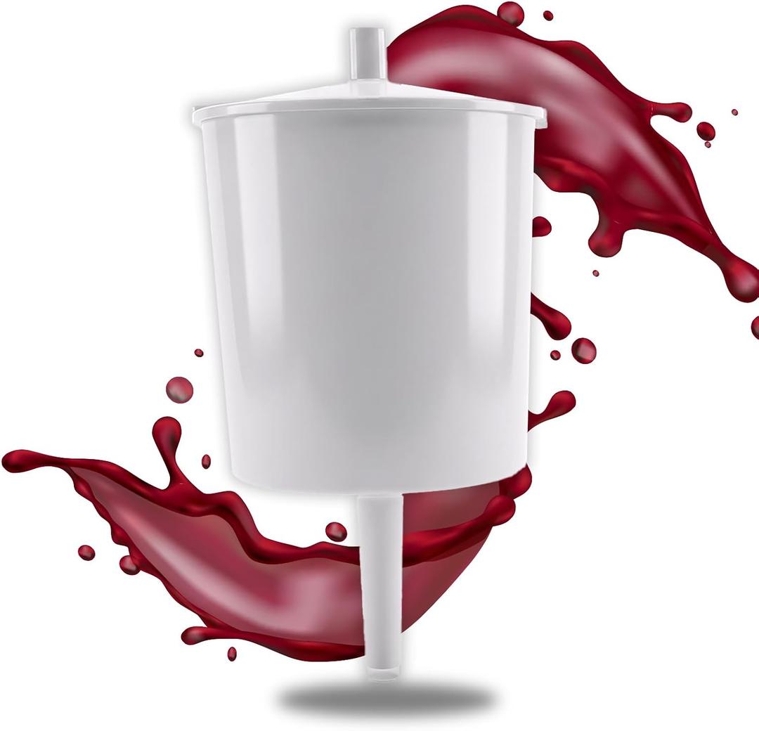 TALPGOD Communion Cup Filler/Dispenser with Button Release (8 oz. Bottle),Juice & Wine Dispenser for Communion Cups Church Supplies,Push Button Release/Easily Fills 25+ Cups (White)