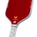 Pickleball Paddles, Carbon Fiber Pickleball Paddle with a 16mm Shark Power Polymer Core, The Pickleball Rackets Designed for Ultimate Spin & Consistency (Red - Carbon Fiber & Kevlar)