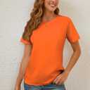 Cotton Basic T Shirts for Women,Crew Neck Short Sleeve Summer Shirts,Solid Loose Fit Tshirt, Plain Workout Tops, Undershirts (XL)