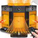 Space Heater with Humidifier, 3-in-1 Space Heaters for Indoor Use with Motion Sensor/3D Flame Effect,1500W Portable Heater for Office/Bedroom/Garage