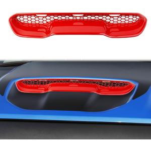 Korlot Engine Hood Vent Air Intake Moulding Cover Trim for 2021-2026 RAM 1500 TRX/RHO (Red)