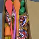 Yunsailing 40 Pieces Potato Sack Race Bags Large Bags Lawn Outdoor Games Party Games for Kids School Adults Family Backyard Party Birthday Outside Egg Spoon Race Easter (Rainbow)