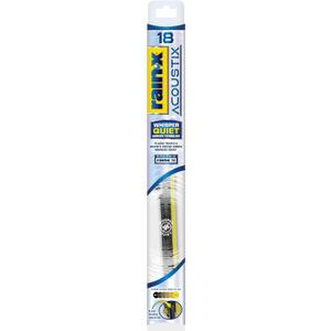 Rain-X Acoustix 18" Wiper Blades (Pack Of 1), Whisper Quiet Automotive Replacement Windshield Wipers, Plasma Treated & Graphite-infused Coating for Smooth Performance & Long-lasting Durability