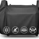 QuliMetal Grill Cover for Rectec DualFire 1200 Wood Pellet Smoker Grill - 600D Heavy-Duty Waterproof, UV and Fade Resistant Grills Cover for Rec Tec DualFire RT-1200 Grill Cover Accessories
