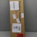 storenization White Floating Shelves for Wall, Picture Ledge Shelf with Lip Set of 2, 24 inch Long Floating Book Shelves for Bedroom Living Room Bathroom Kitchen