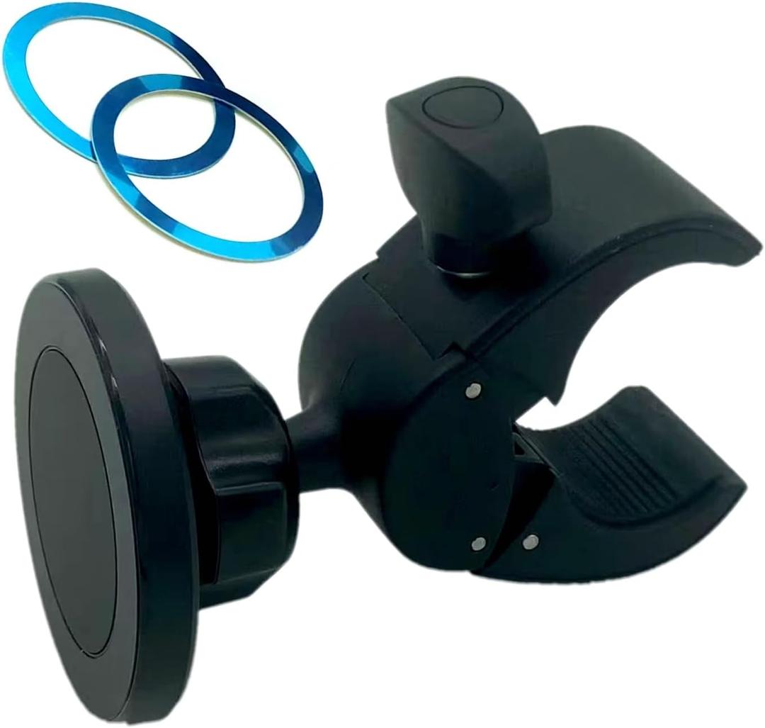 Magnetic Cell Phone Holder Mount for Indoor Exercise Bike Compatible with Peloton,Treadmill, Elliptical,Gym Equipment,Golf Push Cart,Stroller,Compatible with MagSafe iPhone Smartphones
