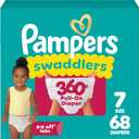 Pampers Swaddlers 360 Pull-On Diapers, Size 7, 68 Count for up to 100% Leakproof Skin Protection and Easy Changes