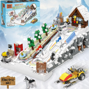 Slope Building Block Sets for Adults, Ski Resort Toy With Shop and Snow Mobile, Architecture Construction Models, Ideal Gift for Adult Teen and Ski Fans (2200PCS)