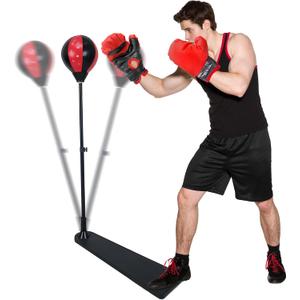 Elevon Punching Bag with Stand, Ajustable Height Punch Bag Stand with Gloves, Easy to Assemble Sports Training, 4ft x 12" Multiple