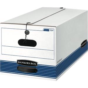 Bankers Box 12-Pack Medium-Duty String & Button File Storage Box, FastFold Assembly, Letter, STOR/FILE, (00704)